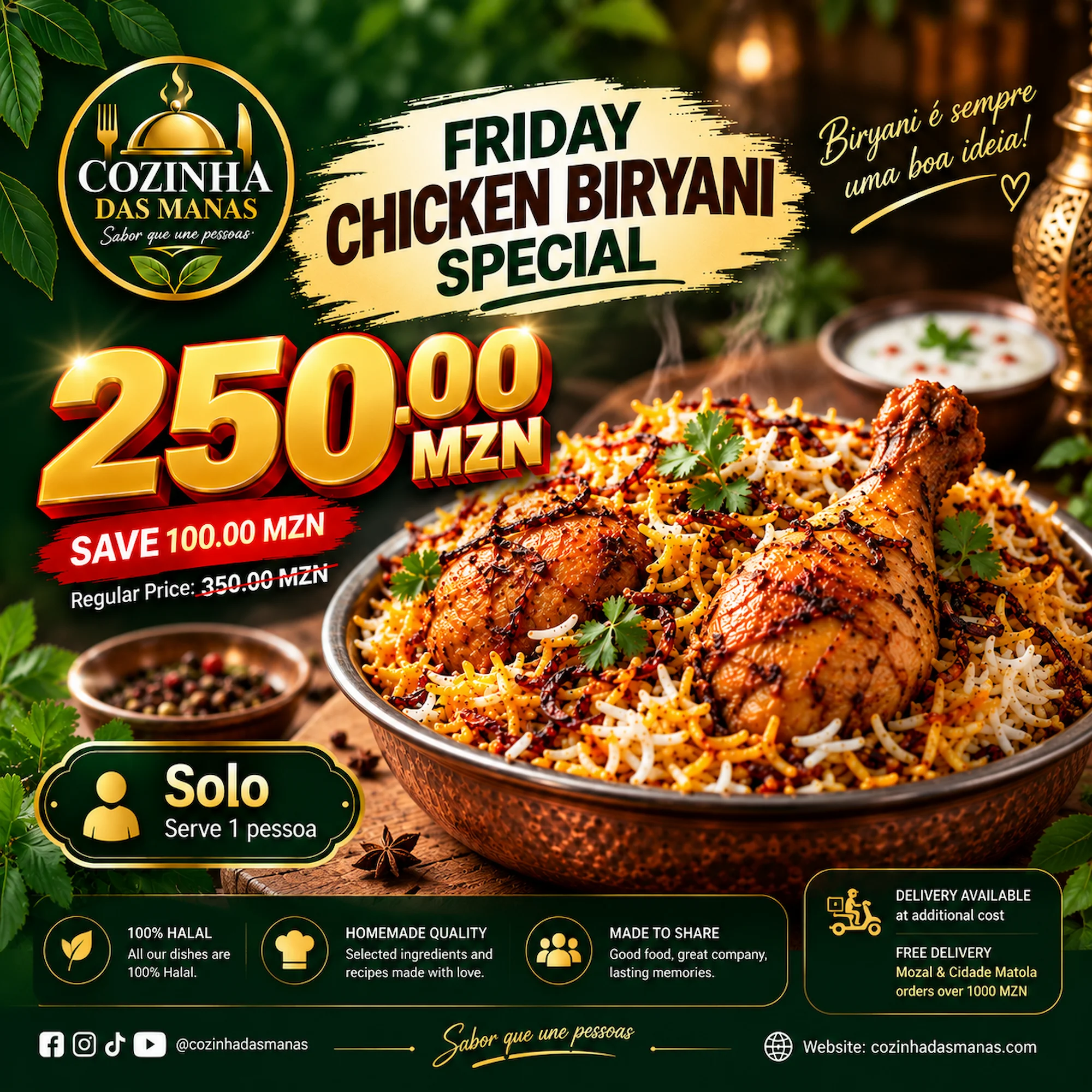 Especial de Biryani de Frango